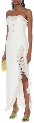 Alessandra Rich Ruffled strapless gown