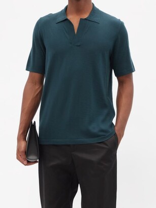 Gabriela Hearst Stendhal Cashmere Polo Shirt - Dark Green