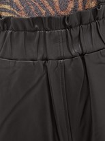 Thumbnail for your product : Ganni Elasticated-waist Leather Wide-leg Trousers - Black