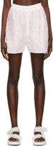 Thumbnail for your product : Cecilie Bahnsen White & Pink Jacquard Nivi Shorts