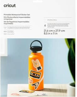 Cricut® White US Letter Waterproof Sticker Set