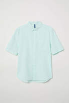 Thumbnail for your product : H&M Regular Fit Cotton Shirt - Light blue/chambray - Men