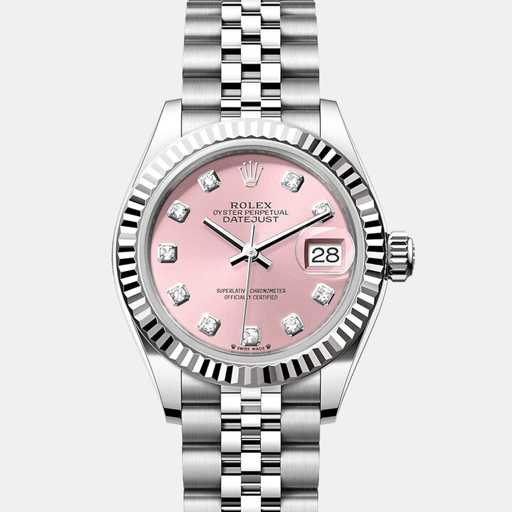 Rolex Datejust 279174-0003 Automatic Pink Diamond Stainless Steel Women's Wristwatch 28 mm