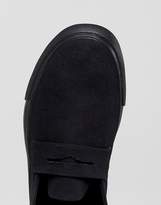 Thumbnail for your product : ASOS DESIGN slip on penny sneakers in black canvas