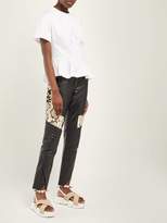 Thumbnail for your product : Marques Almeida Raffia Trimmed Studded Rubber Sole Sandals - Womens - White