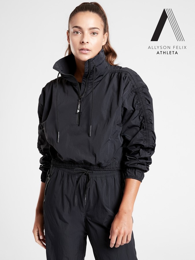 athleta run free half zip