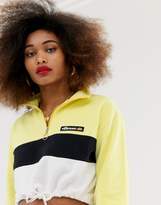 Thumbnail for your product : Ellesse high neck crop sweatshirt with chest logo in colour block co-ord