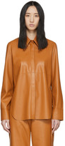 Thumbnail for your product : Nanushka Orange Vegan Leather Noelle Shirt