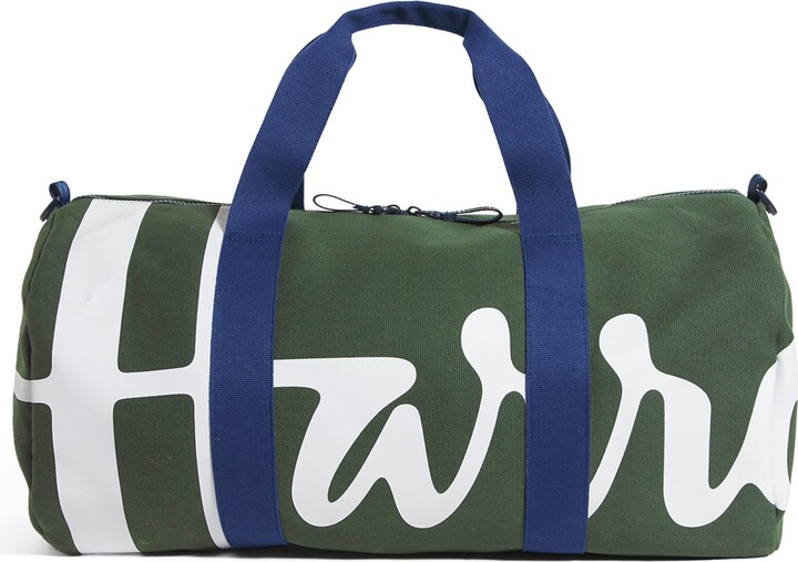 Harrods Cotton Logo Barrel Bag