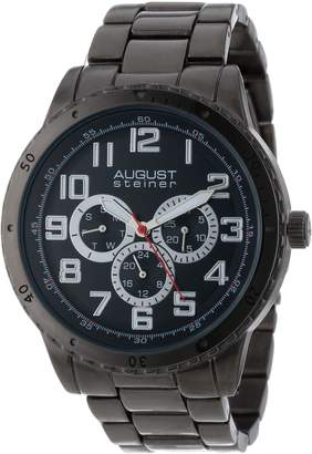 August Steiner Augutteiner Men' A8060BK Quartz Multi-Function Bracelet Watch