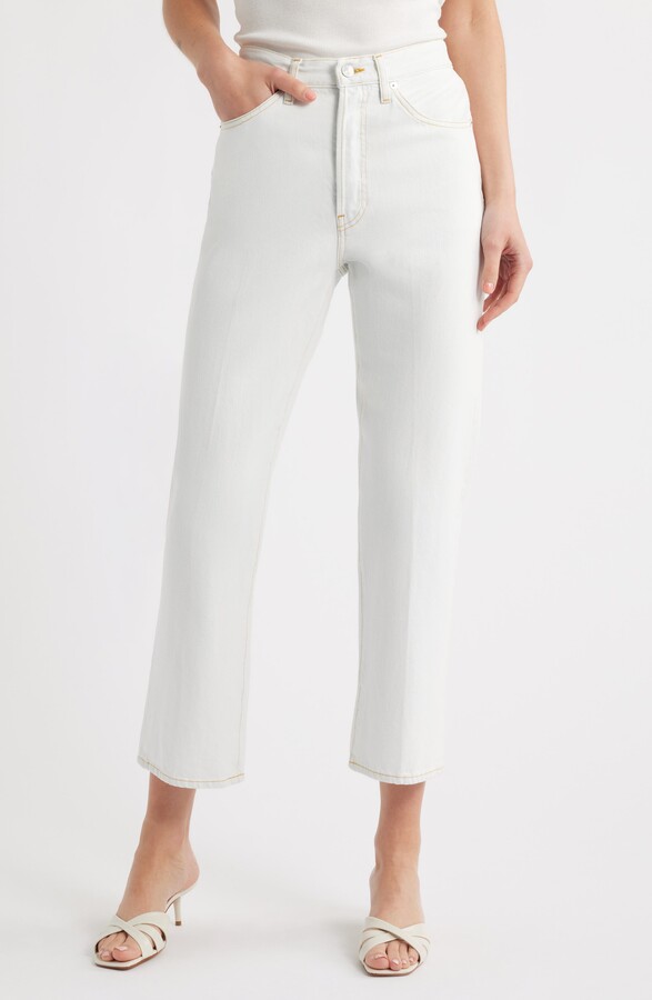 Frame The Vertical High Waist Ankle Relaxed Straight Leg Jeans
