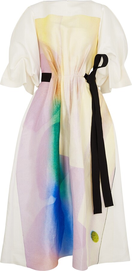 ROKSANDA ワンピース Printed silk midi dress757549 Printed silk midi dress in multicoloured - Roksanda | Mytheresa