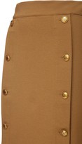 Thumbnail for your product : Givenchy High Waist Stretch Midi Skirt W/ Buttons