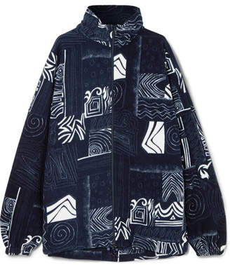 Balenciaga Oversized Fleece Jacket - Navy