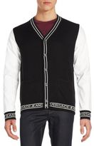 Thumbnail for your product : Versace Contrast Sleeve Cardigan