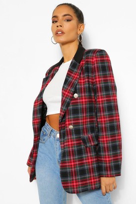 boohoo tartan jacket