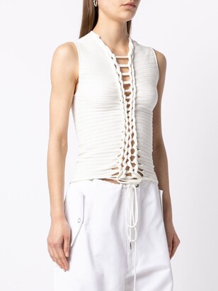Dion Lee Braided Sleeveless Knitted Top