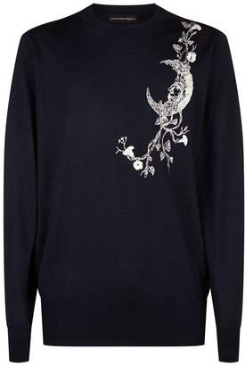 Alexander McQueen Embroidered Cashmere Sweater