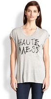 Thumbnail for your product : Haute Hippie Rolled Sleeve Muscle Tee