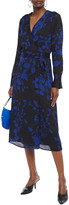 Thumbnail for your product : Equipment Cherylene Floral-print Chiffon Midi Wrap Dress