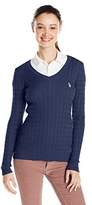 Thumbnail for your product : U.S. Polo Assn. Juniors' Cable-Knit V-Neck Pullover Sweater