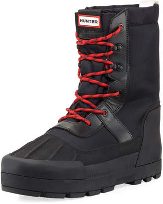 Hunter Men's Nylon & Leather Snow Boot