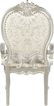 Hokku Designs 2 Fabric & Champagne Armchairs - 220Lbs Weight Tolerance. 24\ Seat Width, 21\ Depth, 19\ Height, 25\ Armrest Height. D22 Foam Density Cushions For A R