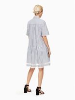 Thumbnail for your product : Kate Spade stripe lace inset shirtdress