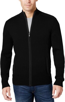 mens black sweater jacket