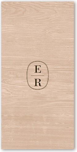 Wedding Programs: Majestic Monogram, Rustic, 4x8, Beige, Matte, Signature Smooth Cardstock, Square