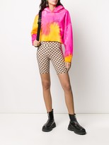 Thumbnail for your product : Misbhv Tie-Dye Cropped Hooded Sweatshirt
