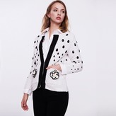 Thumbnail for your product : The Extreme Collection White Classic Jacket With Black Embellishment Letizia