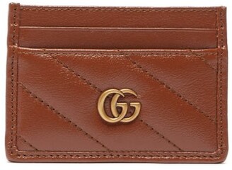 Gucci GG Marmont Quilted Leather Cardholder - Tan