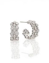 Thumbnail for your product : Kwiat Stardust Diamond & 18K White Gold Huggie Hoop Earrings/0.65"