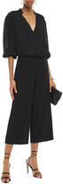 Thumbnail for your product : Alice + Olivia Celia Cropped Wrap-effect Silk Crepe De Chine Top