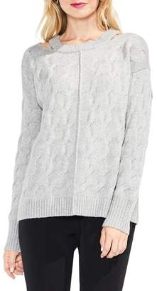 Vince Camuto Keyhole Neck Cable Sweater