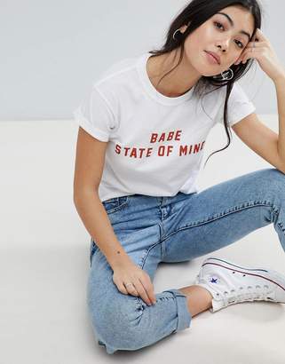 Miss Selfridge Petite Slogan T-Shirt