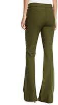 Thumbnail for your product : Derek Lam 10 Crosby Flared Crepe Trousers with Grommet Details