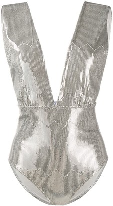 In The Mood For Love Plunge Sequin One Piece