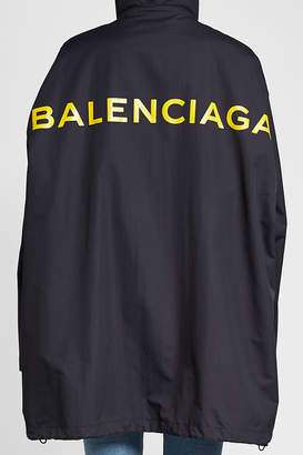 Balenciaga Logo Windbreaker with Hood