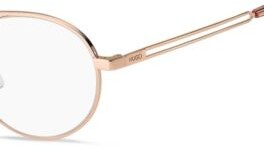 HUGO BOSS Optical frames with rose-gold finish and forked details
