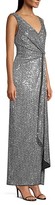 Thumbnail for your product : Aidan Mattox Twist Front Sequin Gown