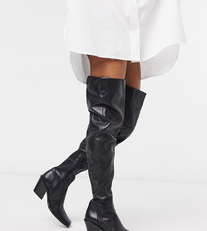 knee western boots