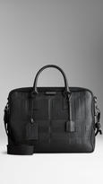 Thumbnail for your product : Burberry Embossed Check Leather Briefcase