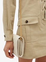 Thumbnail for your product : Saint Laurent Safari Cotton-gabardine Mini Dress - Beige