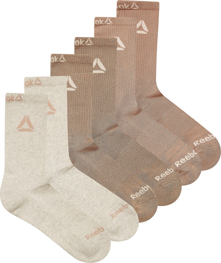 Reebok Performance Cotton Targeted Cushion Crew Socks, 6-Pack