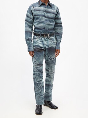 Bianca Saunders X Wrangler Denim-print Straight-leg Jeans - Blue - ShopStyle