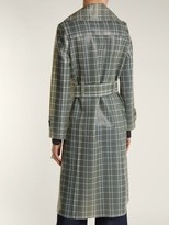 Thumbnail for your product : Wanda Nylon - Tie-waist Coated-tartan Trench Coat - Brown Multi