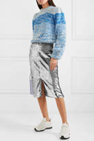 Thumbnail for your product : Ganni Sequined Satin Skirt - Silver