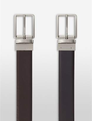 Calvin Klein reversible logo saffiano leather belt